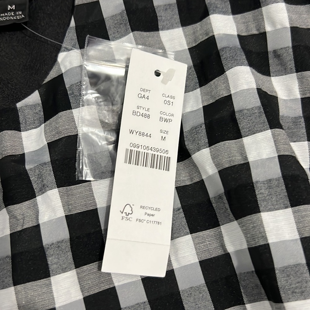 J. Crew Puff Sleeve Mini Dress in Textured Plaid Medium NWT - Picture 6 of 16